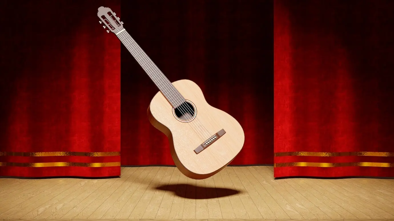 Dreidimensionale Darstellung eines Musikinstruments